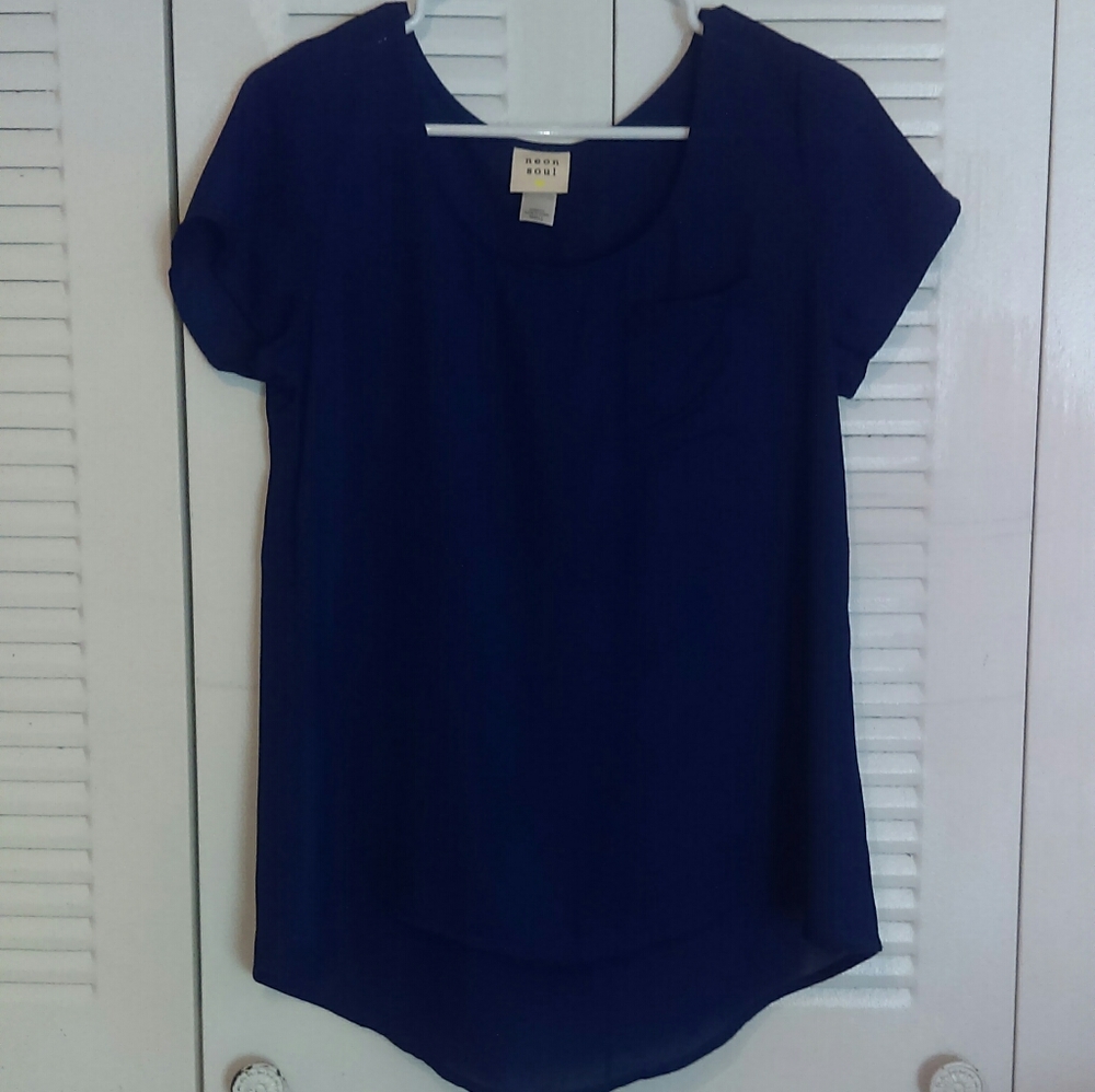 Neon Soul navy top